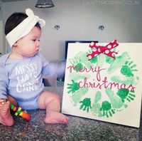 Handprint/Footprint Christmas Wreath Craft - Crafty Morning