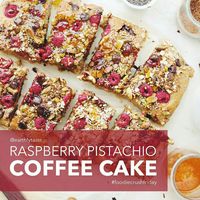 Rasberry pistachio coffee cake