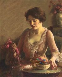 Charles Courtney Curran "Choosing the Colors", no date