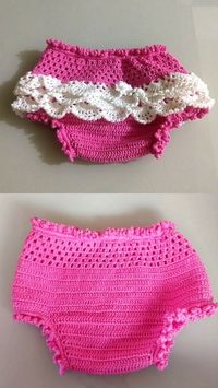 Crochet Soakers Ruffled Diaper Cover