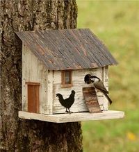 Chicken Coop Birdhouse | Rustic birdhouse, birdhouse for songbirds, chicken coop design birdhouse.