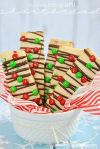 M&M Shortbread Cookies | www.somethingswanky.com