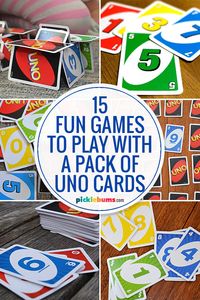 Fun Games You Can Play With Uno Cards - Picklebums