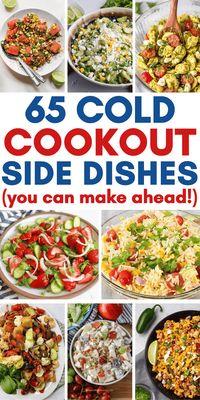 Easy cold side dishes for steak, chicken, burgers, ribs, or any barbeque food! These cold side dish ideas are easy cold summer side dishes for bbq potluck, summer cookout side dishes for a crowd, easy bbq potluck side dishes, cold side dishes for bbq, easy bbq side dishes for a crowd cold, cold picnic side dishes for a crowd, summer salads for bbq cookouts, summer salad recipes for a crowd, camping side dishes make ahead cold, easy barbecue side dishes cold, cold dishes for potluck easy ...