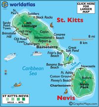 Map of St. Kitts