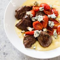 Rosemary Steak Tips with Gorgonzola Polenta | America's Test Kitchen Recipe