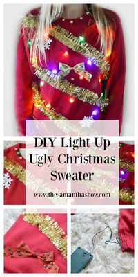 DIY Light Up Ugly Christmas Sweater - The Samantha Show- A Cleveland Life + Style Blog