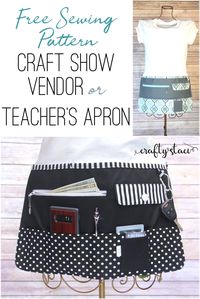 Craft Show Vendor or Teacher's Apron from craftystaci.com #craftshow #freesewingpattern