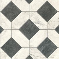 Cassettone Black Mosaic Porcelain Wall and Floor Tile