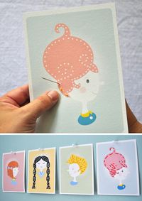 Printable cards to teach kids to sew!