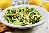 Zucchini Noodle Salad with Lemon-Garlic Vinaigrette