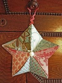 Fabric Origami Star Ornament Tutorial