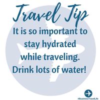 Health Travel Tip: Drink lots of water!