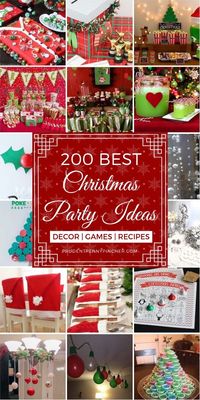 200 Best Christmas Party Ideas #Christmas #ChristmasRecipes #ChristmasDecor #ChristmasParty #ChristmasGames