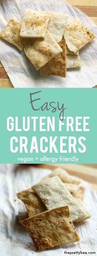 Crunchy, buttery gluten free crackers are easy to make!