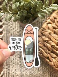 "ITEM DETAILS: * Weatherproof Vinyl Sticker (not dishwasher safe) * About 3\" x 2.15\" PERFECT FOR LAPTOPS, WATER BOTTLES, JOURNALS, CARS AND MORE!! All vinyl stickers are hand-lettered, hand painted and digitally uploaded by me. Stickers are considered to be \"weatherproof,\" but should not be put in the dishwasher or submerged in water for a long period of time. Stickers are non transferable. Meaning, once your sticker is placed on a product, you risk it ripping or being damaged if you want to