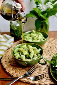 Wild Garlic Gnocchi - Vegan on Board Recipes