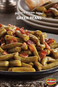 Bacon & Brown Sugar Green Beans - Brown sugar and red pepper flakes add a sweet-heat kick that everyone will ask for again and again. Double the recipe to make plenty.