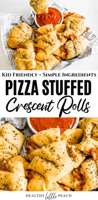 Pizza Stuffed Crescent Rolls - Healthy Little Peach