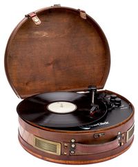 PRICES MAY VARY. Vintage Turntable With Bluetooth, Aux-In, & USB-Out Works With 33/45/78 RPM Vinyl Records Beautiful, Handmade Wooden Exterior Convert Records To MP3 With Included Software (Windows & Mac Compatible) Full 3-Year Warranty & Support From ClearClick, a USA Based Company Add a classic, vintage look to your home with the ClearClick Vintage Suitcase Turntable!  This turntable's exterior may have a beautiful, vintage look, but it also comes with all the latest technology, such as Blueto