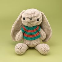 Mollie The Bunny - Free Toy Crochet Pattern For Boys & Girls in Paintbox Yarns Cotton Aran by Paintbox Yarns | LoveCrafts