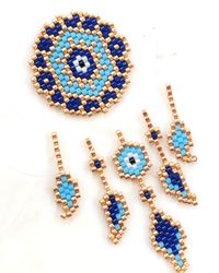 Miyuki Delica Dream Catcher- how to connect all pieces together to complete it  Peyote Stitch