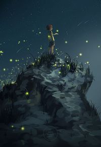 paintings of fireflies | ... Art, Falling Stars, Art Of Animation, Anime Stars, Artwork, Fireflies