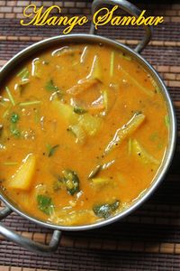 Raw Mango Sambar Recipe - South Indian Mango Sambar Recipe - Yummy Tummy