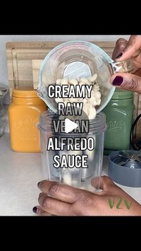 Veg2Veg on Instagram: "Thank you to everyone that inquired about this recipe!♥️  Creamy Raw Vegan Alfredo Sauce   1 cup of soaked raw cashews  1/2 cup of soaked raw pinenuts 1/4 piece of small onion 3 cloves of garlic  1 tbs fresh lemon juice 1/4 cup of nutritional yeast 1/2 tbs of pink salt 1/2 tbs of white pepper  1 tbs robust flavored olive oil 1/2 cup of water   Blend til smooth and creamy! Use on spiralized vegetables or as a dip!   #highrawvegan #veg2veg #healthyweightloss #plantbased #rawveganalfredosauce #vegan #dairyfree #plantbased #29dayrawfoodreset #rawveganrecipes #rawplantbased #selflovejourney♥️"