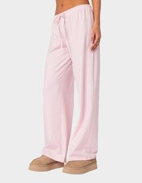 EDIKTED Olivia Striped Loose Fit Pants - LIGHT PINK | Tillys