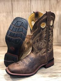 Laredo Men's Distressed Tan Kane Square Toe Western Boots 7812 – Painted Cowgirl Western Store