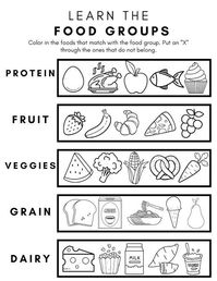 healthy food worksheets - Búsqueda de Google