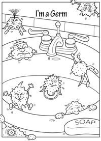 Germ Coloring Pages to Print | Bacteria Coloring Pages | Printable