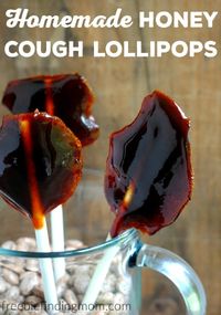 Honey Flavored Homemade Cough Lollipops - Soothe coughing and wheezing with the help of these yummy homemade lollipops. They are especially great for young children who can't have cough drops.