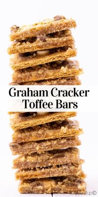 Graham cracker toffee bars will be your new favorite Christmas treat. Graham crackers, soaked in toffee and covered in chocolate, what could be better? #grahamcrackertoffee #christmascrack #christmasrecipe