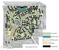 Combining Le Corbusier’s ideas of towers in the park with Gropius’s concepts of high-rise housing based on sunlight.