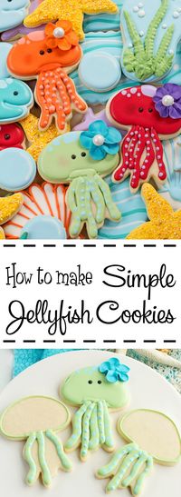 How to Make Simple Jellyfish Cookies with a Video | The Bearfoot Baker