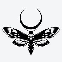 Death Moth Semi-Permanent Tattoo. Lasts 1-2 weeks. Painless and easy to apply. Organic ink. Browse more or create your own. | Inkbox™ | Semi-Permanent Tattoos