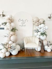 Winter baby shower Baby its cold outside Backdrop Balloons