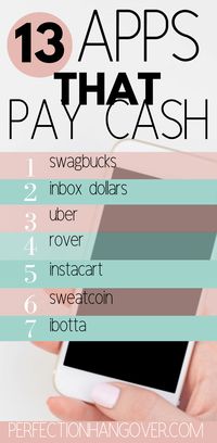 Looking for apps that pay you cash! This list has the best money making apps that will pay you to download them on your smartphone. Learn how to make money fast right away! #moneymakingapps #smartphoneapps #makemoney #sidehustle via @perfectionhangover