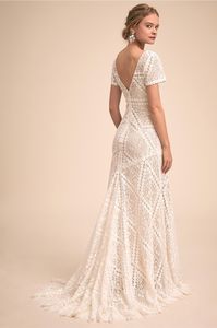 Willowby by Watters Ivory Nude Lace Clements Bhldn Feminine Wedding Dress Size 12 (L) - Tradesy