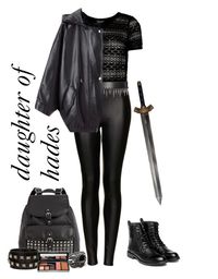 "daughter of hades" by vampirliebling ❤ liked on Polyvore featuring Topshop, ASOS, yeswalker, Alexander Wang, Valentino, Hades and daughterofhades