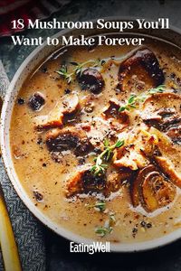 These soup recipes feature the earthy and meaty flavor of mushrooms, making them a comforting dinner meal for chilly winter nights. Recipes like our Slow-Cooker Mushroom Soup with Sherry and our Creamy Chicken Mushroom Soup use a variety of mushrooms, from creminis to portobellos