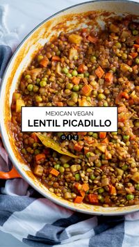 Picadillo is a classic Mexican dish; every household has its version of it, this lentil picadillo is my vegan version, my home's version.