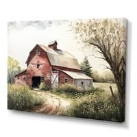 This beautiful Picturesque Winding Path And Barn III Canvas Art is printed using the highest quality fade-resistant ink on canvas. Every one of our fine art giclee canvas prints is printed on premium quality cotton canvas, using the finest quality inks which will not fade over time. Each giclee print is stretched tightly over a 1-inch wood sub frame for small size prints or a 1.5-inch wood subframe for large size prints ensuring the canvas is taught and does not buckle. This canvas art print is