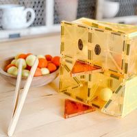 Lisa on Instagram: “fine motor “feed the duck” invitation using our magnatiles and felt balls this morning. #dayhome #yql”