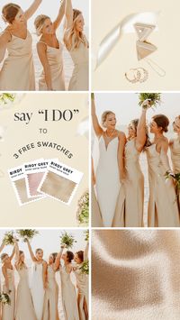 Check this off your to-do list! Get 3 free swatches before saying ""yes"" to the dream bridesmaid dress.