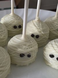 Halloween Cake Pops 24 Mummy Cake Pops - Etsy