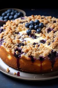 Blueberry Cream Cheese Coffee Cake - That Oven Feelin