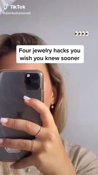 We love sharing our Dainty Dainty Diamond approved jewlery tips and tricks for diamond, gold and silver jewelry! We cover life hacks for bracelets, necklaces, earrings and more! These 4 tricks will save you time and energy - our tips and tricks will change the way to store your jewelry as well. Follow us on Instagram and TikTok at @daintydiamondd for more jewelry tips!